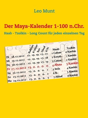 cover image of Der Maya-Kalender 1-100 n.Chr.